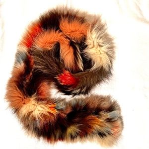 Neiman Marcus Multi-Coloured Fox Scarf